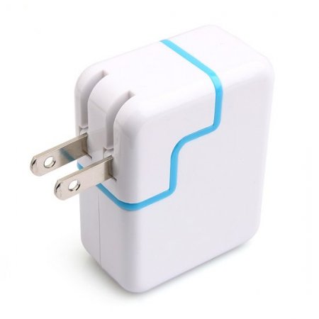 Dual USB 3.1A 17W FAST AC Travel Wall Charger for Apple iPad Air Blue