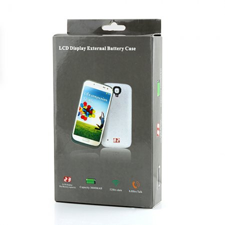 BAT05-1 3000mAh LCD Protective Battery Case Cover for Samsung GALAXY S4 Black