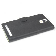Protective PU Leather Flip Case for Elephone P2000 Smartphone Black