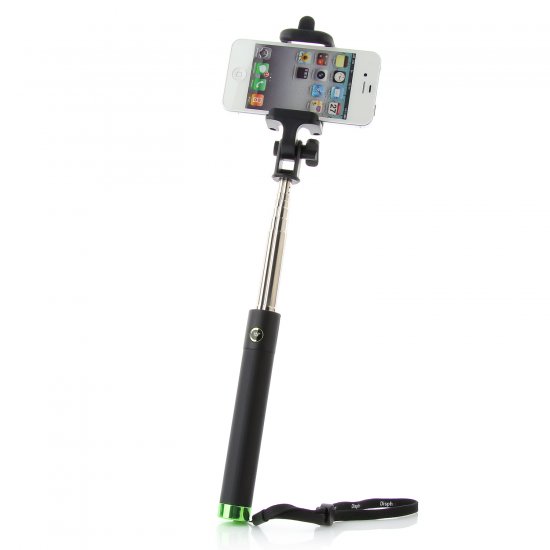 Dispho Original Bluetooth Selfie Stick Integrated Foldable Smart Shooting Aid Green