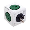 PowerCube Original Power Strip Socket Wall Charger US Plug with 5 Outlets Green