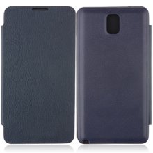 Portable Leather Flip Case Cover for Samsung Galaxy Note III Dark Blue