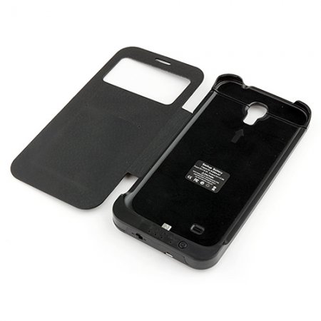 Leather Power Pack External Battery Case for Samsung I9200 - Two-color Optional