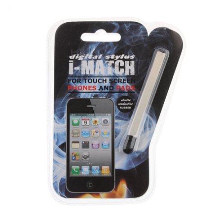 Digital Stylus i-Match for Touch Screen Phones and Pads Electra Conductive Rubber 2 Colors Selectable