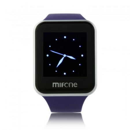 MIFone W15 2.5D Sapphire Glass Smart Bluetooth Watch 1.5"Screen TPSiV Safe Strap Purple