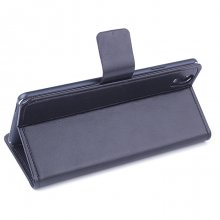 Leather Flip Cover Case Stand for Elephone G7 Smartphone Black