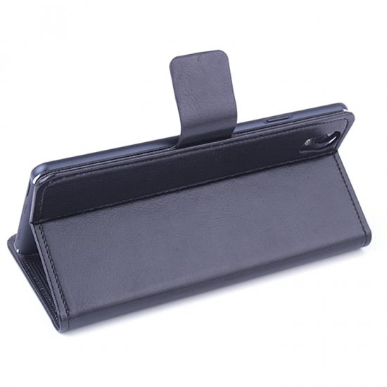 Leather Flip Cover Case Stand for Elephone G7 Smartphone Black