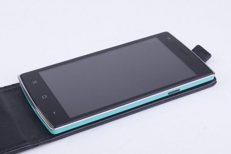 Leather Flip Cover Stand Case for Elephone G4 Smartphone Black