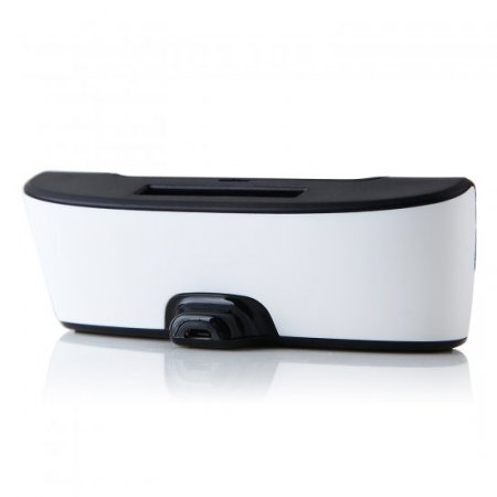 2-In-1 Dock Station Charger For Samsung Galaxy S5 i9600 G900 Smartphone White