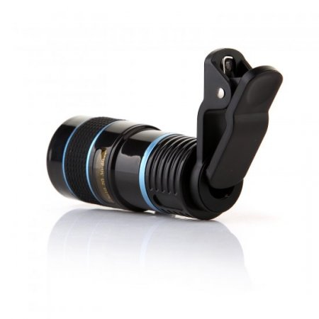 LIEQI LQ-007 8X Zoom Mobile Phone Telescope Lens with Universal Clip Blue