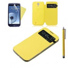 New Flip PU Leather Case Cover Smart Wake View For SAMSUNG GALAXY S4 S IV i9500