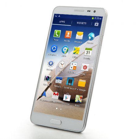 N3 Smartphone Android 4.2 MTK6589 Quad Core 5.7 Inch 1GB 8GB IPS HD Screen- White