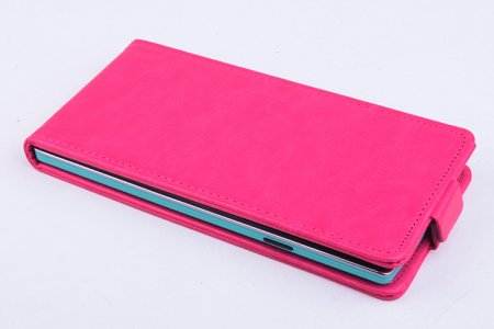 Leather Flip Cover Stand Case for Elephone G4 Smartphone Rose