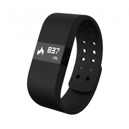 ERI Fitness Activity Tracker Bracelet Pedometer Sleep Monitor for Android iOS Black