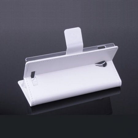 Leather Flip Cover Case Stand for Nibiru H1 Smartphone White