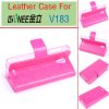 Leather Flip Cover Case Stand GIONEE V183 Smartphone Pink