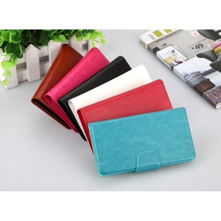 Universal 4.2-4.5 inch Protective Sucker Stand Leather Case Cover for Smartphones