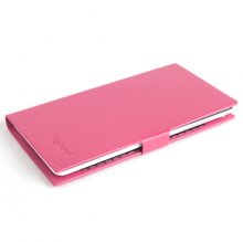 Protective PU Leather Flip Case for JIAYU G6 Smartphone Rosy