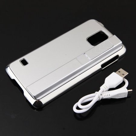 Back Case Back Cover with Lighter for Samsung S5 Smartphone Silver