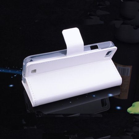 Flip Leather Cover Stand Case for Zopo C2 ZP980 Smartphone White