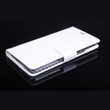 Leather Flip Cover Case Stand for Cubot X9 Smartphone White