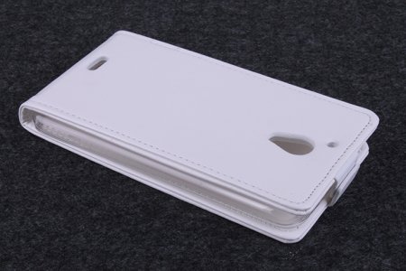 Leather Flip Cover Stand Case for ZOPO ZP320 Smartphone White