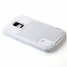 Love Mei Waterproof Shockproof Aluminum Case+Gorilla Glass for Samsung Galaxy S5 White