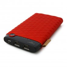 Cager S13 10000mAh Portable Dual USB Output Power Bank for Smartphones Tablet PC Red