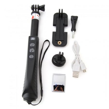 RK85E 7-in-1 Bluetooth Monopod Wireless Selfie Stick Self Timer for Phone Gopro Camera