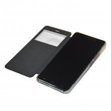 Original Protective Case S-view Flip Cover Case for Oukitel U8 Smartphone Black