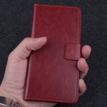 Flip Leather Cover Stand Case for ECOO E02 Pro Shinning Smartphone Brown