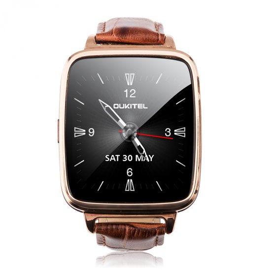 OUKITEL A28 Smart Bluetooth Watch 1.54 Inch IPS Heart Rate IP53 for iOS Android- Golden
