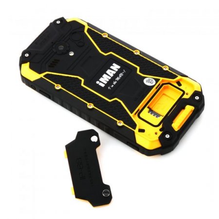 iMAN i6 Walkie Talkie Smartphone IP68 Android 4.4 MTK6592 4.7 Inch 2GB 32GB NFC Yellow