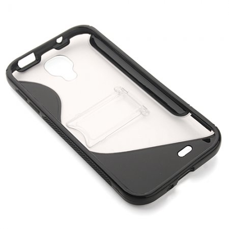 Silica Gel Protective Stand Case for Samsung GALAXY S4 Black