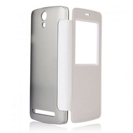 Original Flip Leather Case for Mlais MX Base Smartphone White