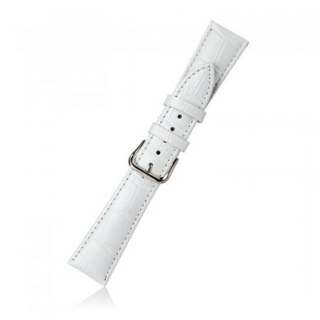 Crocodile Split Leather Buckle Watch Bands Straps For Apple Watch 38mm&42mm White