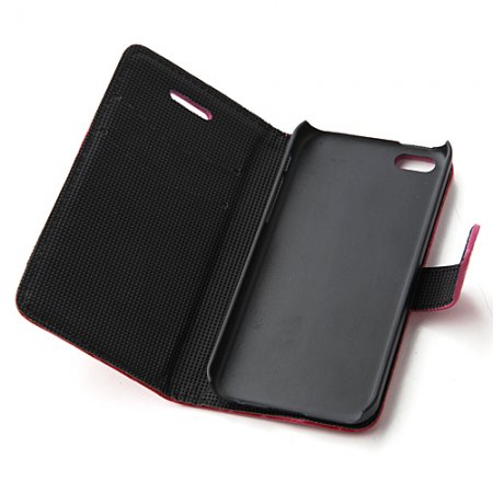 Magnetic Closure Protective Flip Cover Stand Crocodile Stripe Leather Case for iPhone5c