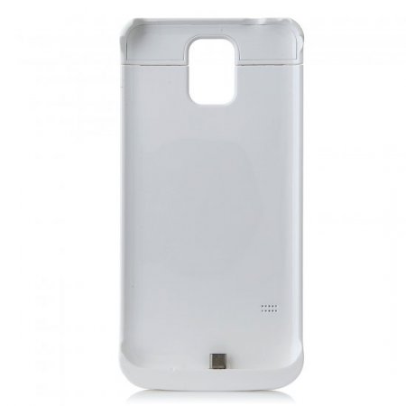 3800mAh External Battery Case Cover Power Bank for Samsung Galaxy S5 White