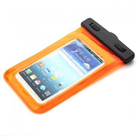 Durable Sealed Waterproof Phone Bag Underwater Back Cover Case Orange