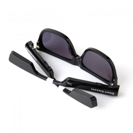 V5 Smart Glasses Camera Bluetooth Call and Music with Flash Light Mic. GPS Dark Brown