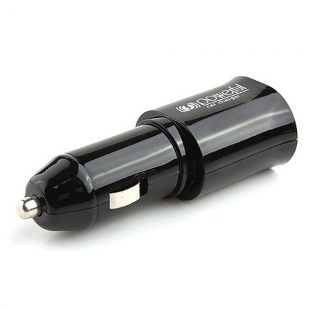 2-in-1 USA Standard Travel Charger Car Charge for iPad iPhone Smartphone -Black