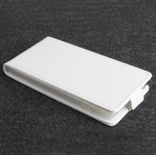 Protective PU Leather Flip Case for Foxconn InFocus M512 Smartphone White