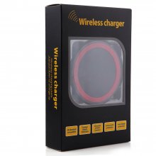Q5 Portable Mini Wireless Charger Pad for Qi Compliant Devices Red&Black