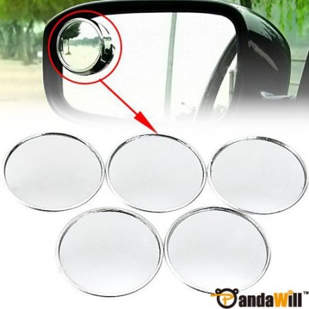 5pcs Auxiliary Round Mirror for Car Rearview Mirror Silver out let