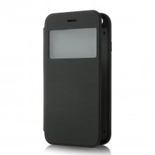 Fashion Brush Protective Flip Cover Case For iPhone 6 Smartphone Black