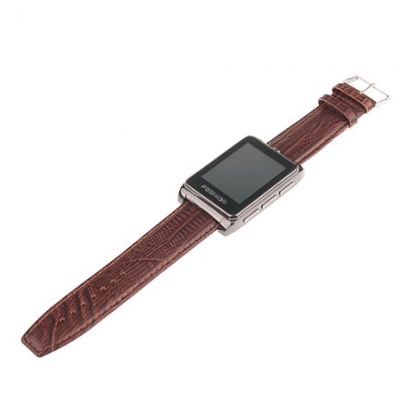S9110 Quad Band Watch Phone 1.8 Inch Touch Screen Bluetooth Camera with Bluetooth Earphone - Brown