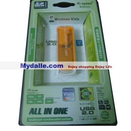All in one Hi-speed+ USB 2.0 multislot cardreader /writer