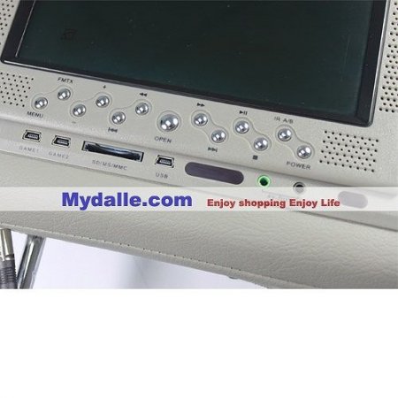 7 inch automobile headrest DVD Player support MPEG4 Format