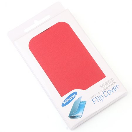 Portable Leather Flip Case Cover for Samsung Galaxy Note III Red