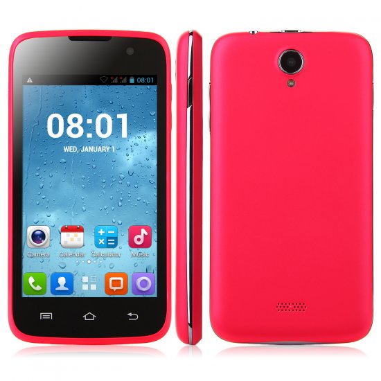 Tengda A48 Smartphone Android 4.2 MTK6572W 4.0 Inch 3G Wifi Play Store Pink